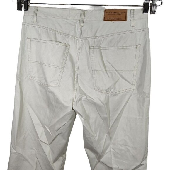 Tommy Hilfiger Tan Beige Jeans Pants Men Size 36 x 32 Straight Leg Flat Front - Picture 4 of 7